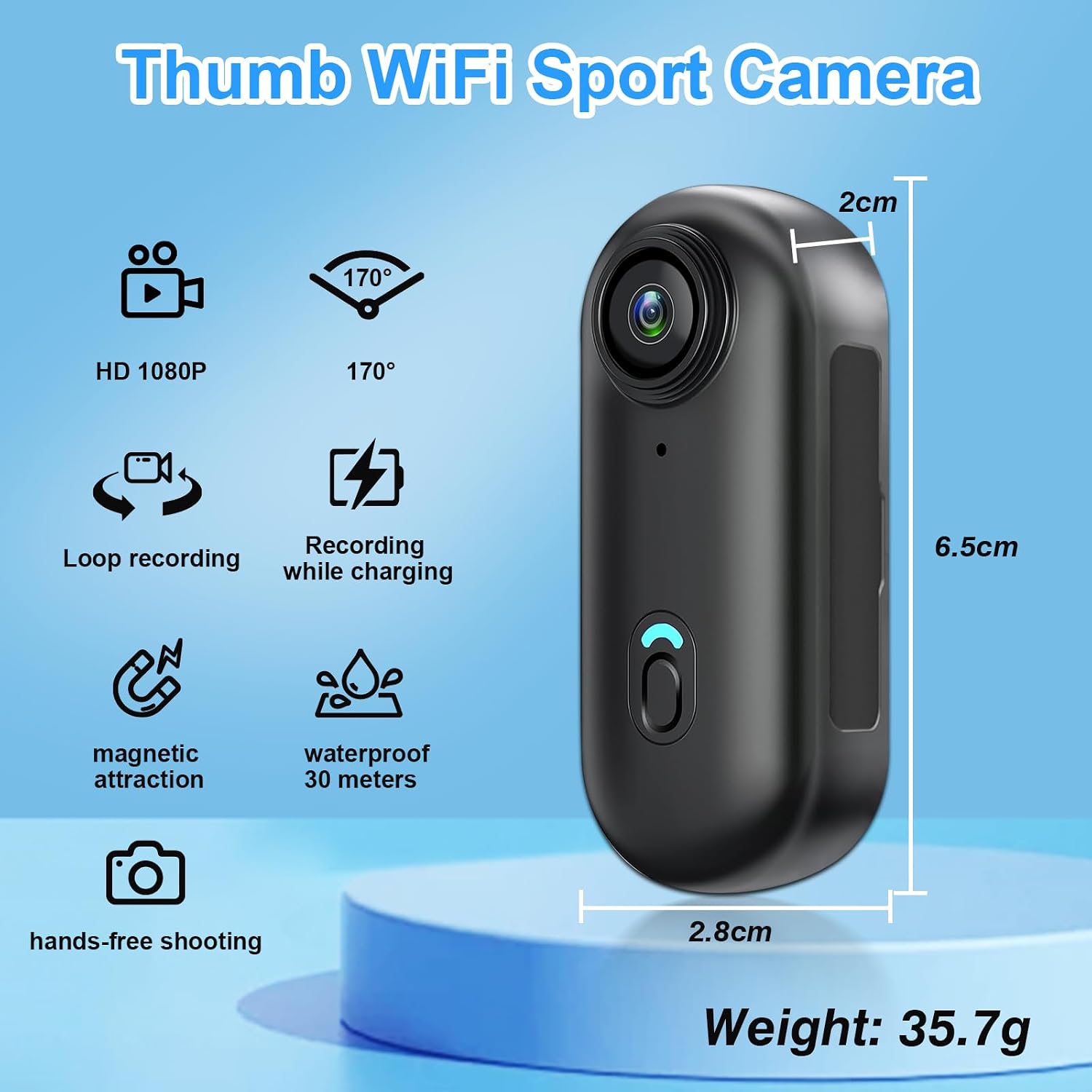HD 1080P WiFi actiecamera voor padel