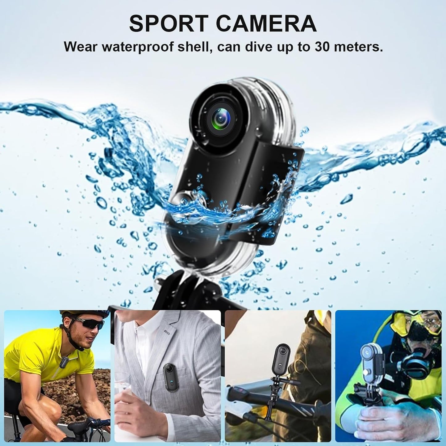 HD 1080P WiFi actiecamera voor padel waterdicht 