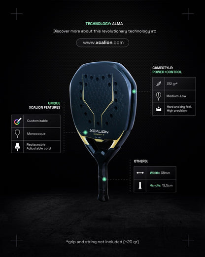 XCALION Infinity H1 logo op premium carbon padelracket