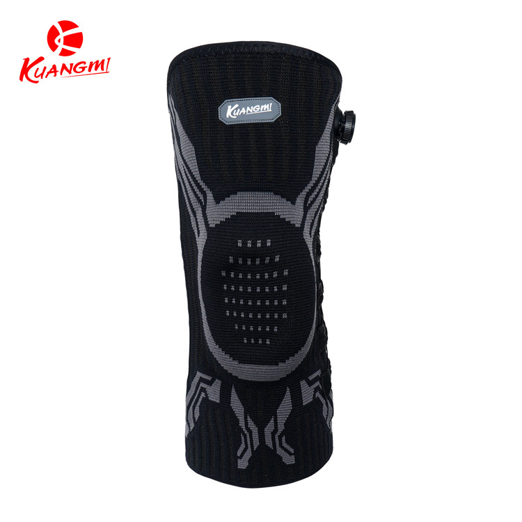 Padel Kniebrace met BOA Draaiknop – Optimale Stabiliteit & Comfort zwart