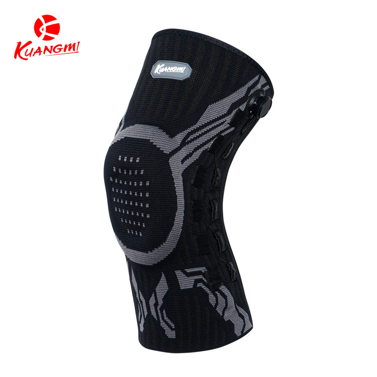Padel Kniebrace met BOA Draaiknop – Optimale Stabiliteit & Comfort zwart zijkant
