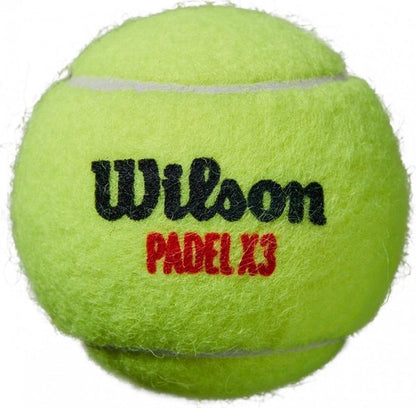 Wilson Padel X3 Padel Ballen 3 blikken van 3 ballen