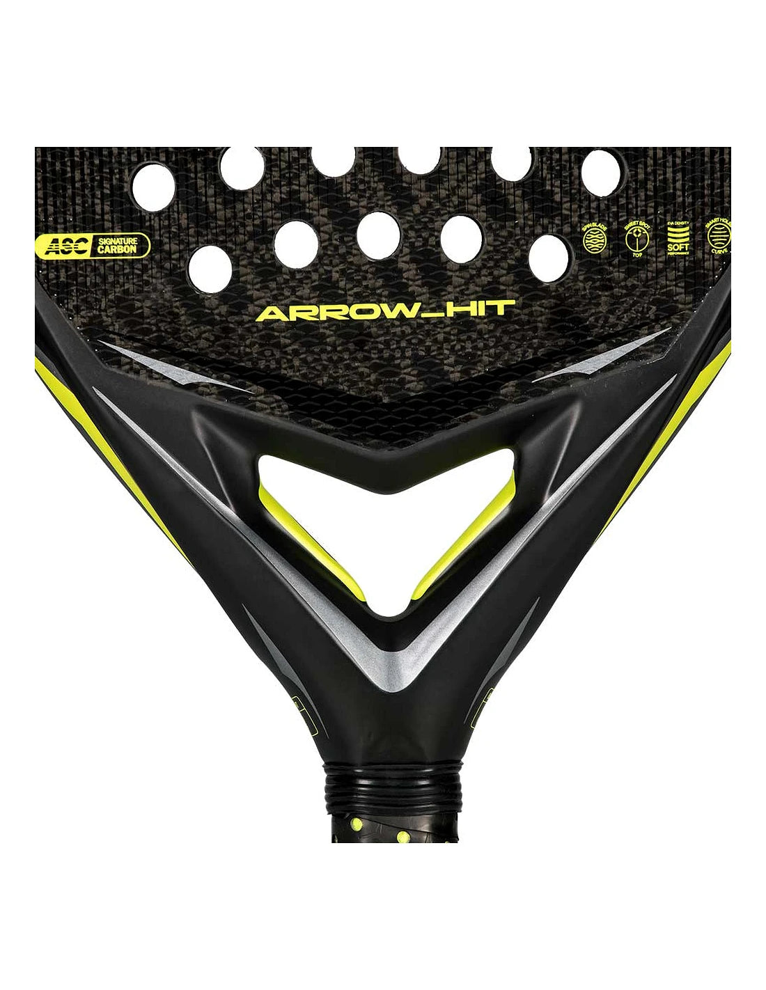 Spin Blade Decal en Smart Holes Curve op Adidas Arrow Hit