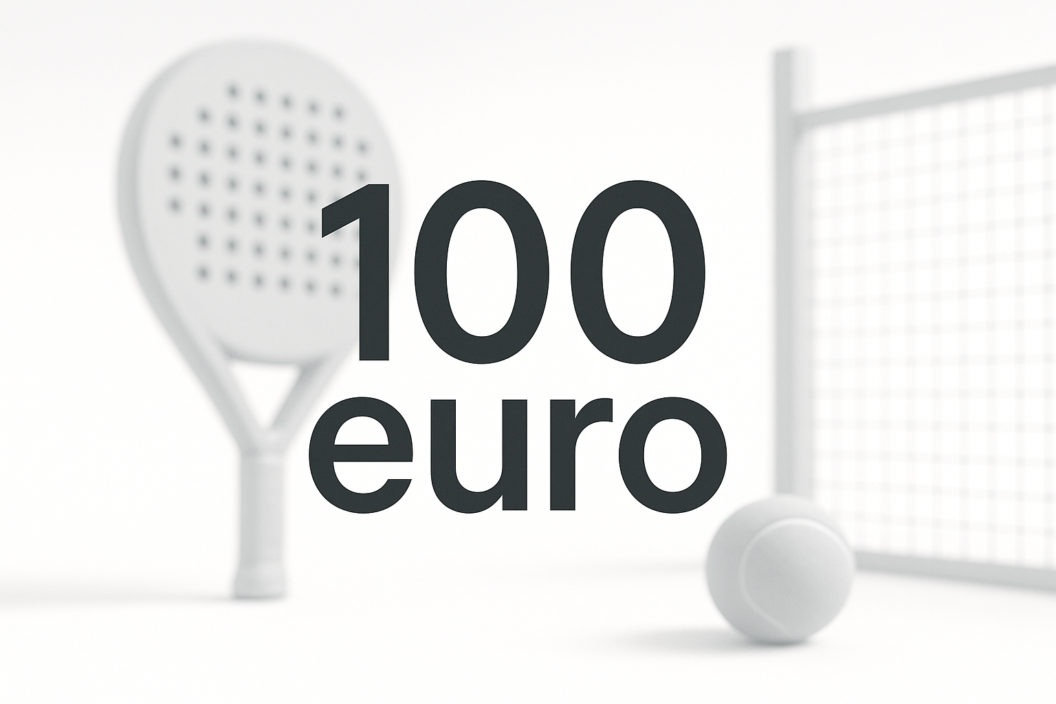 Voorbeeld van een Padel Hunt giftcard met waarde van €100