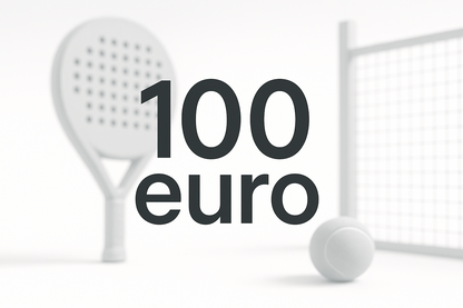Voorbeeld van een Padel Hunt giftcard met waarde van €100