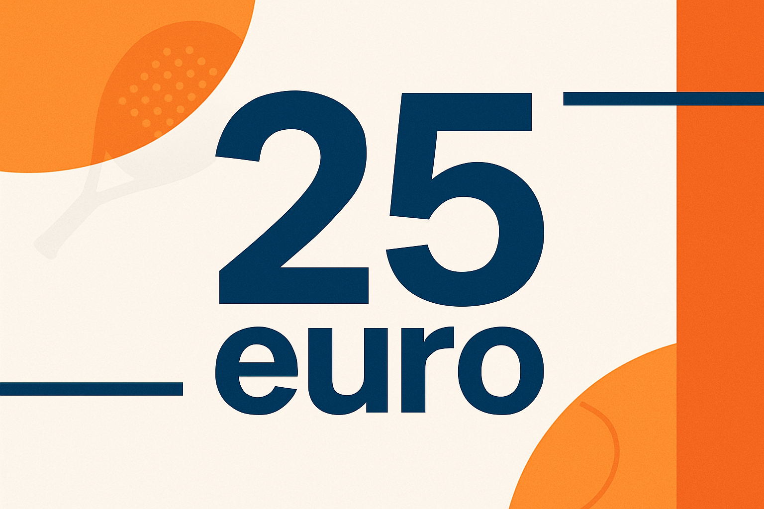 Voorbeeld van een Padel Hunt giftcard met waarde van €25