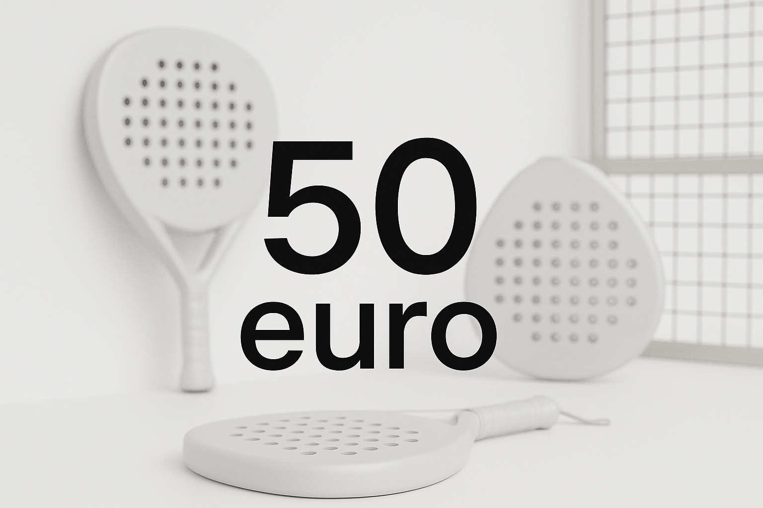 Voorbeeld van een Padel Hunt giftcard met waarde van €50