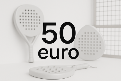 Voorbeeld van een Padel Hunt giftcard met waarde van €50