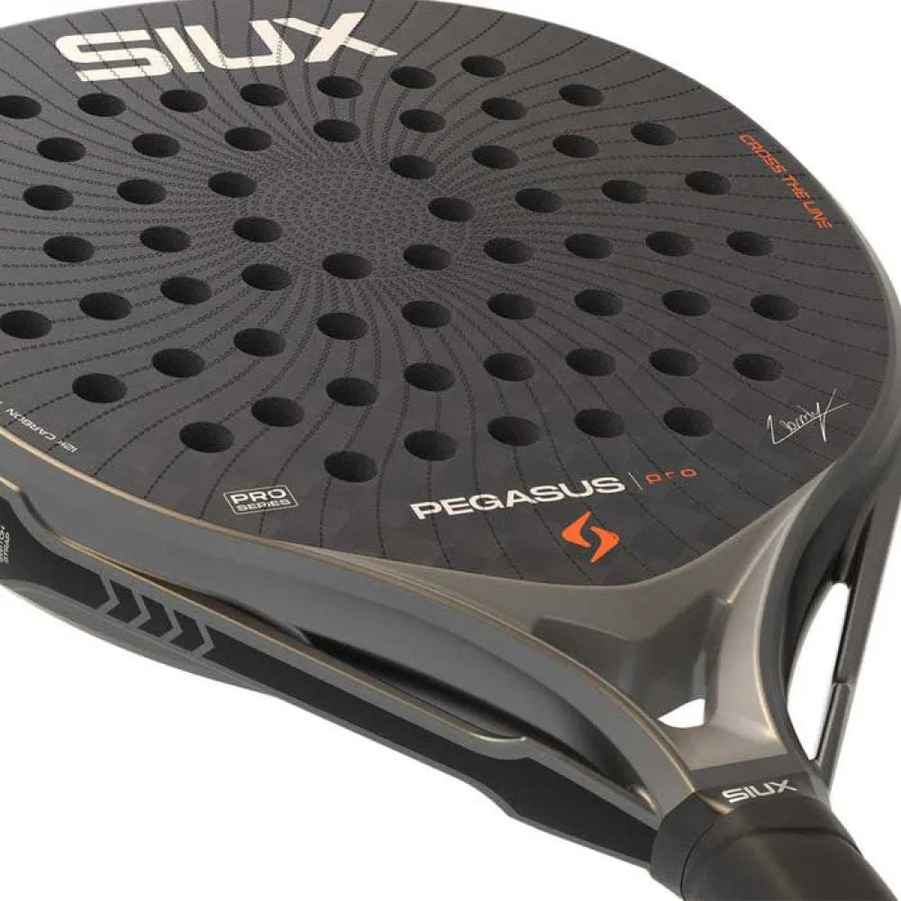 Siux Pegasus Pro 2026 12K carbon blad close-up kantel