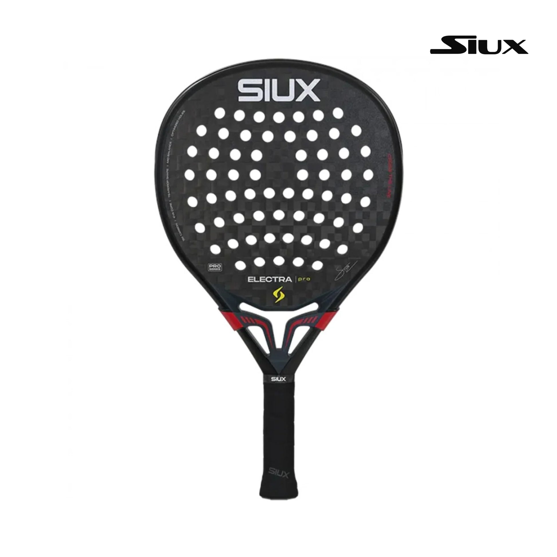 SIUX Electra Pro Stupa Shadow Red 2026 padelracket voor gevorderde spelers