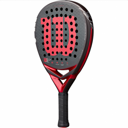 Rood-zwart design van de Wilson Bela Pro V3.0 padelracket